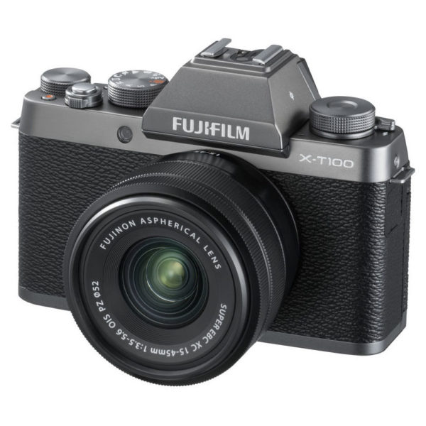 Fujifilm X-T100 Mirrorless Digital Camera Dark Silver With XC 15-45mm f/3.5-5.6 OIS PZ Lens Fujifilm X-T100 Mirrorless Digital Camera Dark Silver With XC 15-45mm f/3.5-5.6 OIS PZ Lens