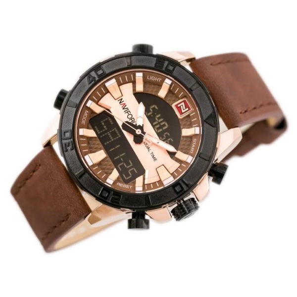 Naviforce Mens Watch Gold Brown NF9116 Naviforce Mens Watch Gold Brown NF9116