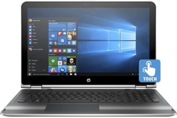HP Pavilion x360 15-BK011NE Convertible Touch Laptop - Core i7 2.5GHz 8GB 500GB 2GB Win10 15.6inch FHD Silver HP Pavilion x360 15-BK011NE Convertible Touch Laptop - Core i7 2.5GHz 8GB 500GB 2GB Win10 15.6inch FHD Silver