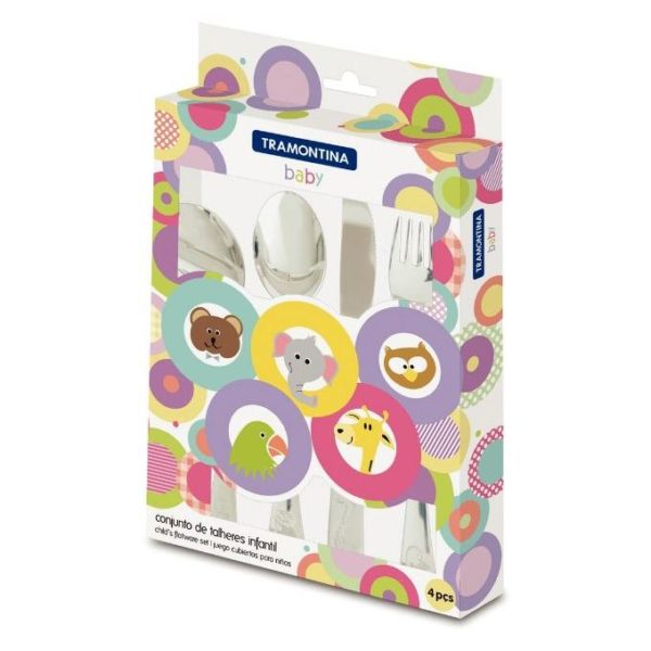 Tramontina Childs Flatware Set 4pc 66970010 Tramontina Childs Flatware Set 4pc 66970010