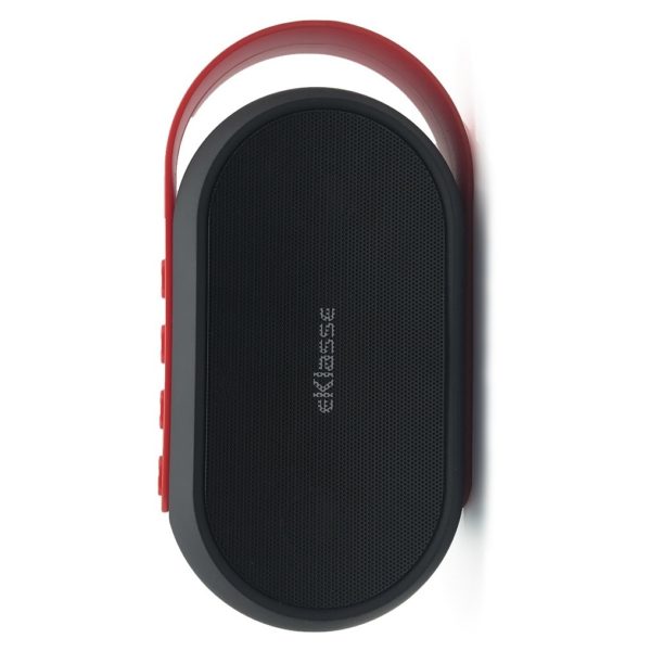 Eklasse Bluetooth Speaker Black With Red Strap - EKBTSP13MT Eklasse Bluetooth Speaker Black With Red Strap - EKBTSP13MT