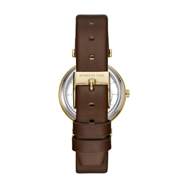 Kenneth Cole Transparency Watch For Women with Brown Dark Genuine Leather Strap Kenneth Cole Transparency Watch For Women with Brown Dark Genuine Leather Strap