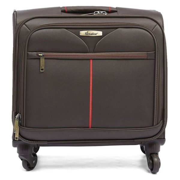 Senator GM1208210AW165BRW Pilot Trolley Luggage Bag Brown 16.5inch Senator GM1208210AW165BRW Pilot Trolley Luggage Bag Brown 16.5inch