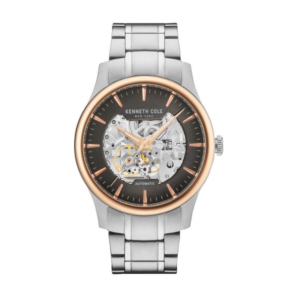 Kenneth Cole Automatic Watch For Men with Silver Stainless Steel Bracelet Kenneth Cole Automatic Watch For Men with Silver Stainless Steel Bracelet