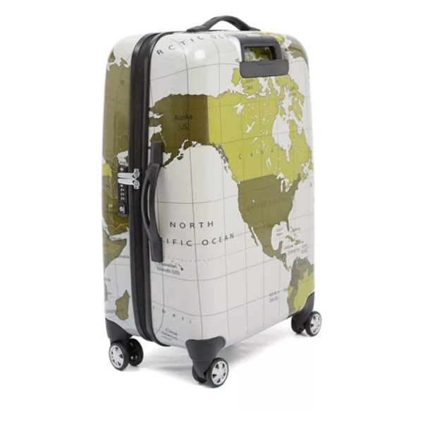 Eminent Map Spinner Trolley Luggage Bag Grey 20inch - KF3220GRY Eminent Map Spinner Trolley Luggage Bag Grey 20inch - KF3220GRY