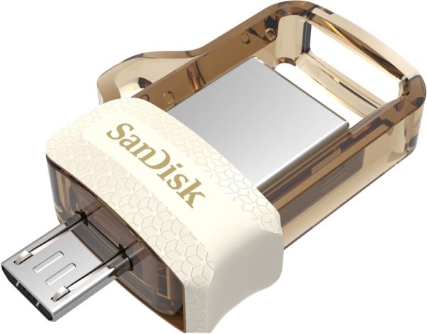 Sandisk Ultra Dual Drive USB Flash Drive 64GB White/Gold Sandisk Ultra Dual Drive USB Flash Drive 64GB White/Gold