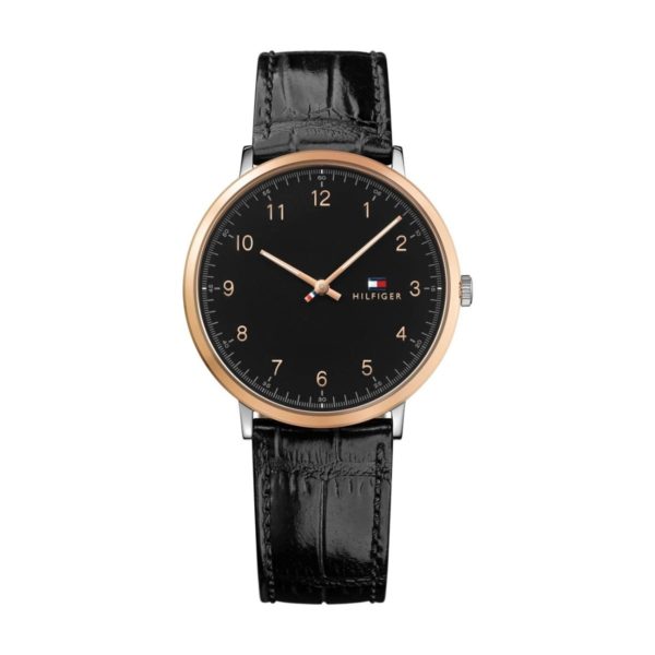 Tommy Hilfiger JAMES Watch For Men with Black Leather Strap Tommy Hilfiger JAMES Watch For Men with Black Leather Strap