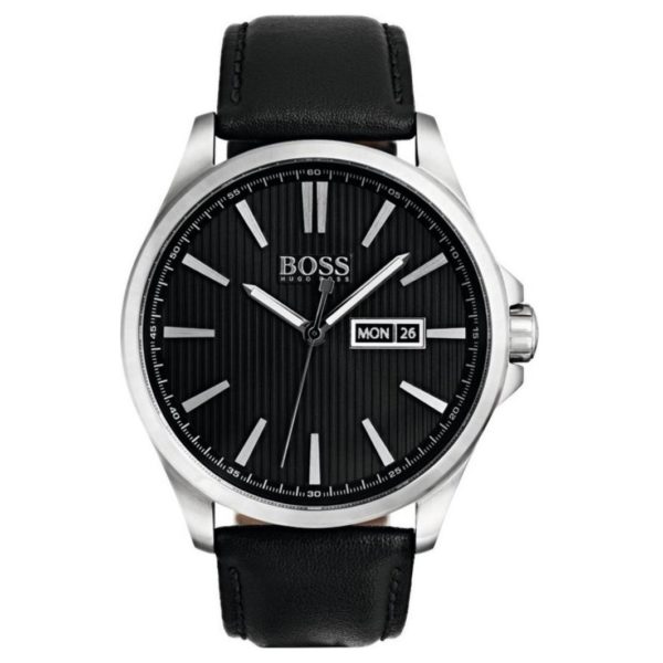 Hugo Boss The James Watch For Men with Black Leather Strap Hugo Boss The James Watch For Men with Black Leather Strap