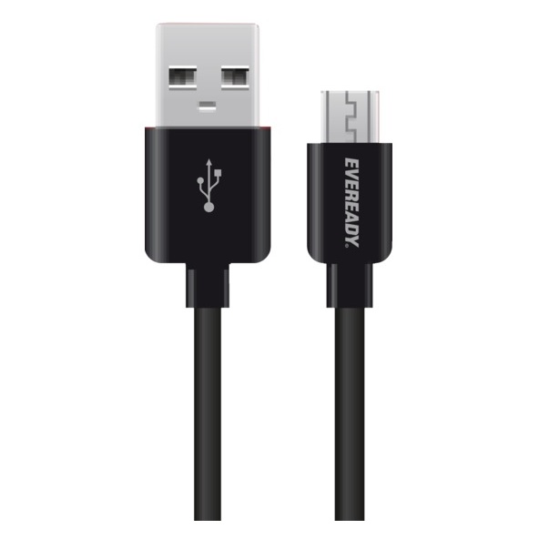 Eveready Micro USB Cable 1m Black CV11UBMCFBK4 Eveready Micro USB Cable 1m Black CV11UBMCFBK4