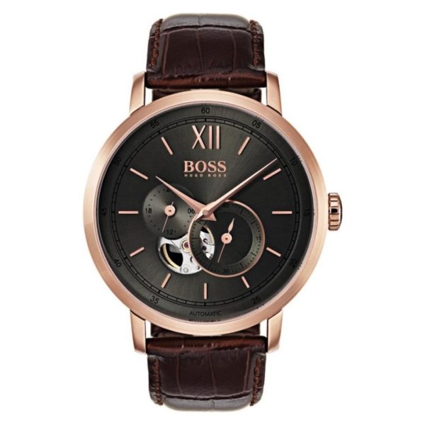Hugo Boss Signature Collection Watch For Men with Brown Leather Strap Hugo Boss Signature Collection Watch For Men with Brown Leather Strap