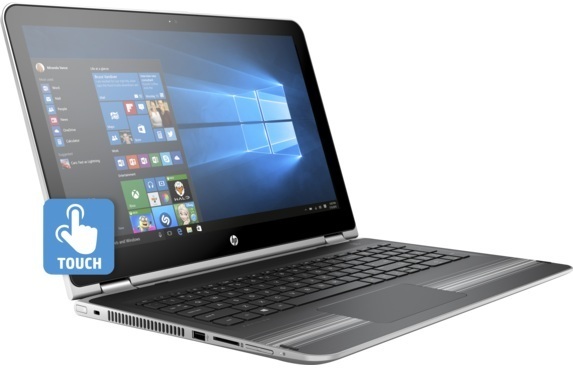 HP Pavilion x360 15-BK011NE Convertible Touch Laptop - Core i7 2.5GHz 8GB 500GB 2GB Win10 15.6inch FHD Silver HP Pavilion x360 15-BK011NE Convertible Touch Laptop - Core i7 2.5GHz 8GB 500GB 2GB Win10 15.6inch FHD Silver