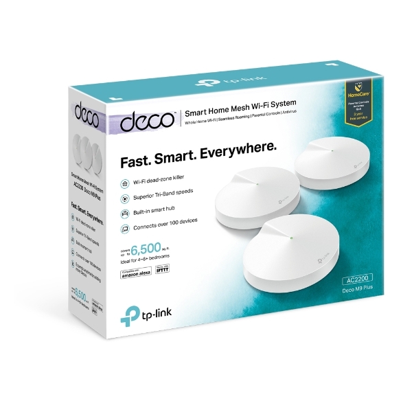 TP-Link Deco M9 Plus AC2200 Smart Home Mesh Wi-Fi System 3 Pack TP-Link Deco M9 Plus AC2200 Smart Home Mesh Wi-Fi System 3 Pack