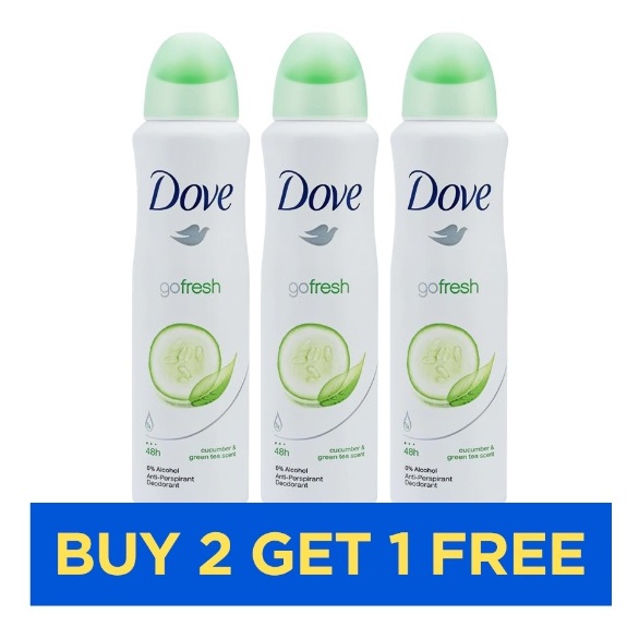 Dove Go Fresh Green Women 150ml - Buy 2 Get 1 Free Dove Go Fresh Green Women 150ml - Buy 2 Get 1 Free
