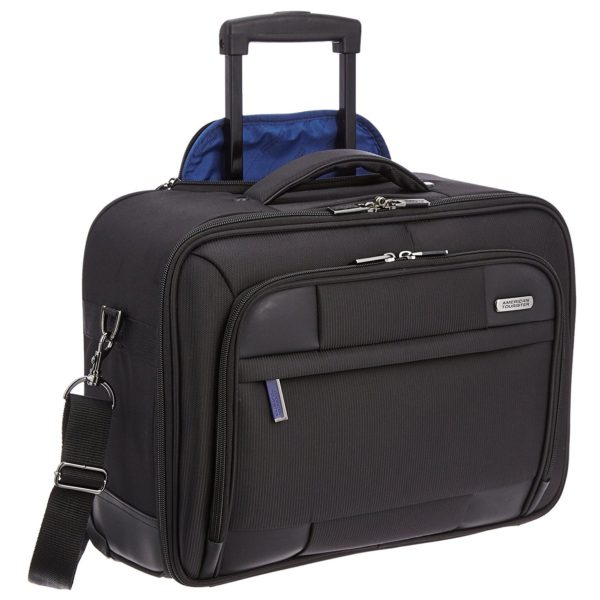 Buy American Tourister 85T*91006 Merit Rolling Tote Laptop Bag With ...