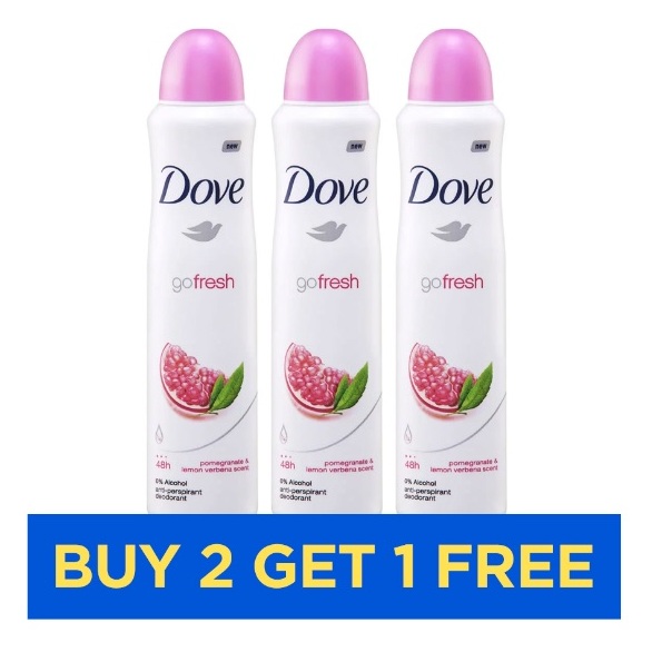 Dove Go Fresh Pink Women 150ml - Buy 2 Get 1 Free Dove Go Fresh Pink Women 150ml - Buy 2 Get 1 Free