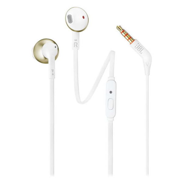 JBL T205 Wired Earbud Headphone Champagne Gold JBL T205 Wired Earbud Headphone Champagne Gold