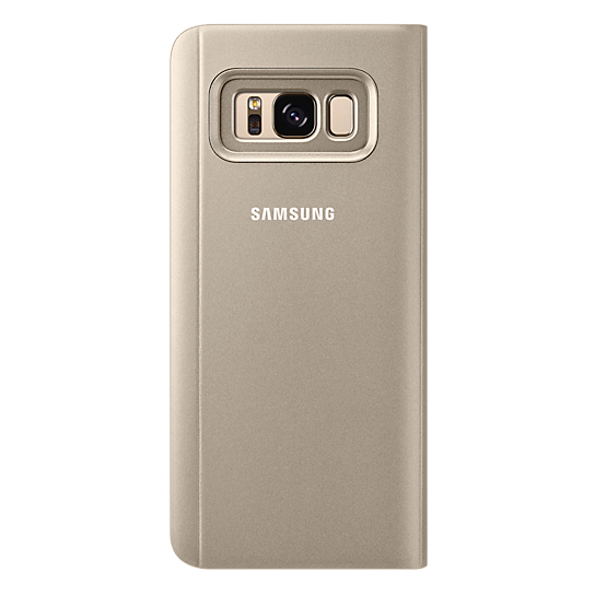 Samsung Clear Standing View Cover Gold For Galaxy S8 Samsung Clear Standing View Cover Gold For Galaxy S8