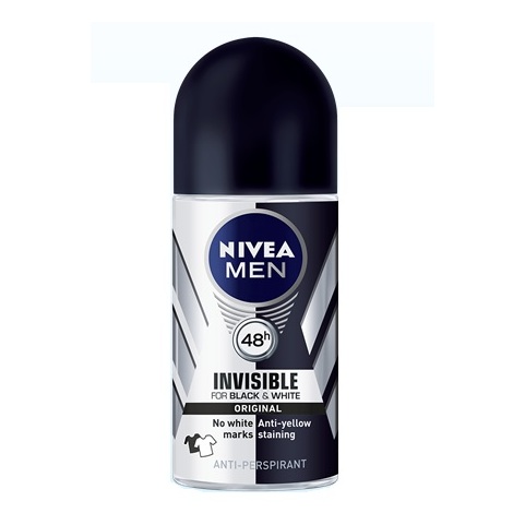 Buy Nivea Invisible B&W Original Roll On Men 50ml – Price ...