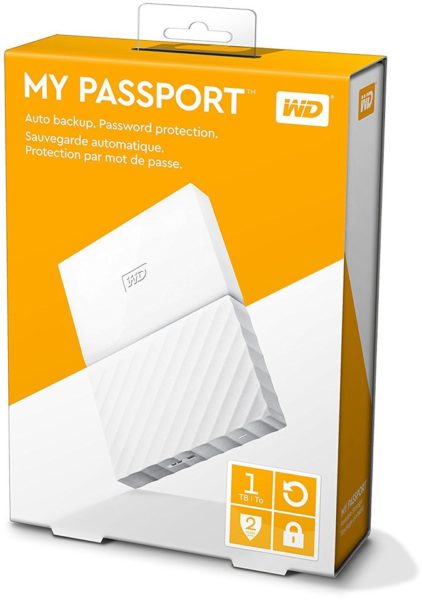 Western Digital My Passport Hard Drive 1TB White WDBYNN0010BWT Western Digital My Passport Hard Drive 1TB White WDBYNN0010BWT