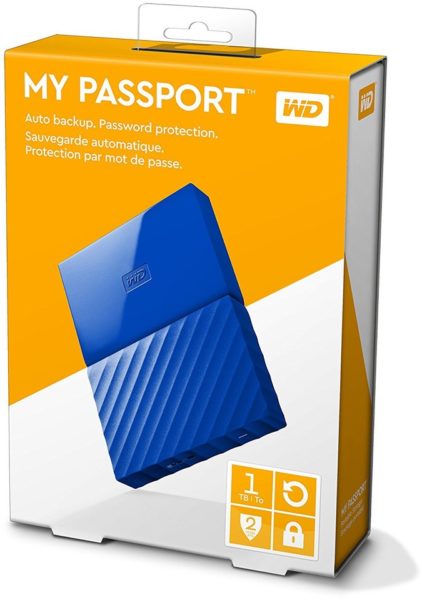 Western Digital WDBYNN0010BBL My Passport Hard Drive 1TB Blue Western Digital WDBYNN0010BBL My Passport Hard Drive 1TB Blue