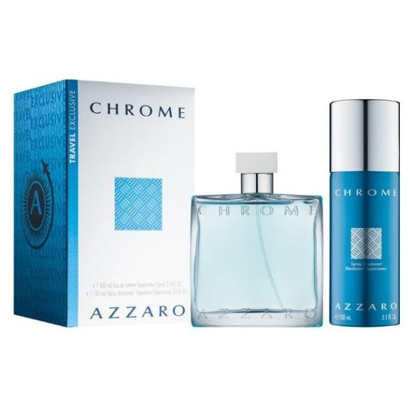 Azzaro Chrome Travel Gift Set For Men (Azzaro Chrome 100ml EDT + Deodorant Spray 150 ml) Azzaro Chrome Travel Gift Set For Men (Azzaro Chrome 100ml EDT + Deodorant Spray 150 ml)
