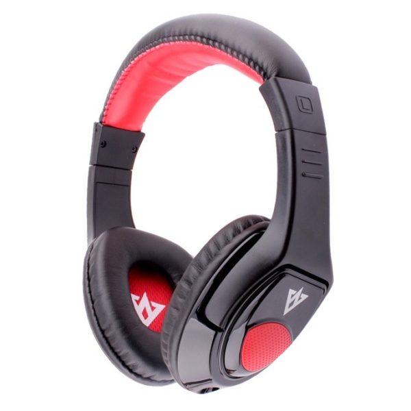 Ovleng Vykon Wired Stereo Headphones With Mic Black/Red - MQ44
