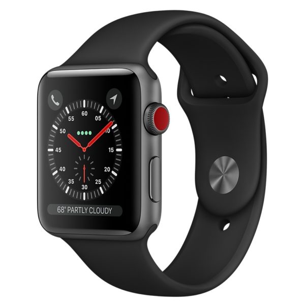 Apple Watch Series 3 GPS + Cellular 38mm Space Grey Aluminium Case with Black Sport Band Apple Watch Series 3 GPS + Cellular 38mm Space Grey Aluminium Case with Black Sport Band