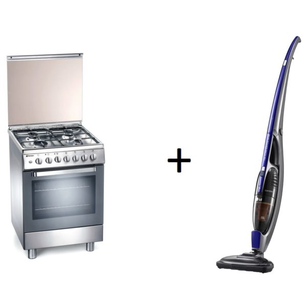 Tecnogas 4 Gas Burners Cooker L664GX + LG VS8403C Handstick Vacuum Cleaner Tecnogas 4 Gas Burners Cooker L664GX + LG VS8403C Handstick Vacuum Cleaner