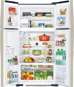 Hitachi Side By Side Refrigerator 660 Litres RW660PUK3GBK Hitachi Side By Side Refrigerator 660 Litres RW660PUK3GBK