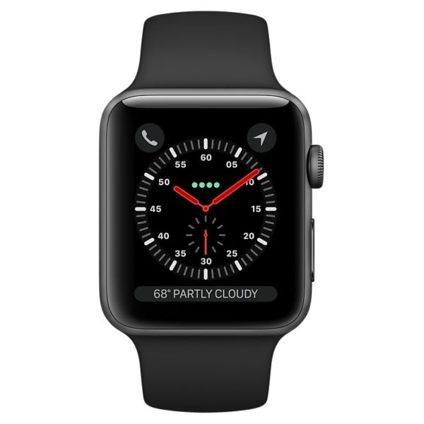 Apple Watch Series 3 GPS + Cellular 38mm Space Grey Aluminium Case with Black Sport Band Apple Watch Series 3 GPS + Cellular 38mm Space Grey Aluminium Case with Black Sport Band