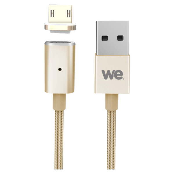 We Magnetic Micro USB Cable 1.2M Gold We Magnetic Micro USB Cable 1.2M Gold