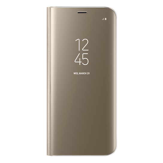 Samsung Clear Standing View Cover Gold For Galaxy S8 Samsung Clear Standing View Cover Gold For Galaxy S8