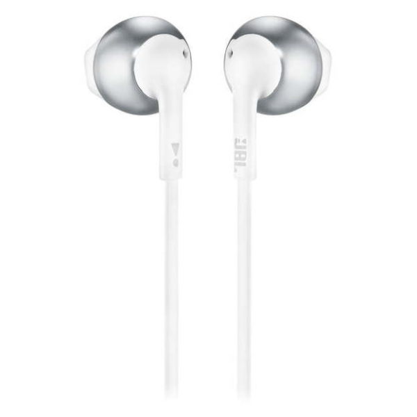 JBL T205 Wired Earbud Headphone White Chrome JBL T205 Wired Earbud Headphone White Chrome