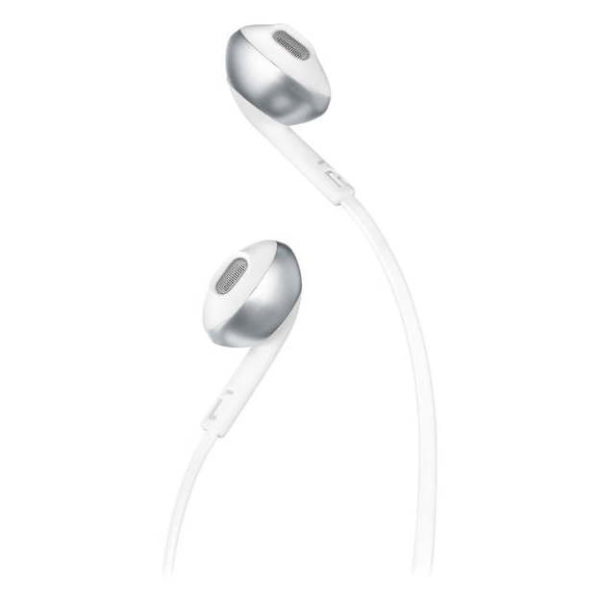 JBL T205 Wired Earbud Headphone White Chrome JBL T205 Wired Earbud Headphone White Chrome