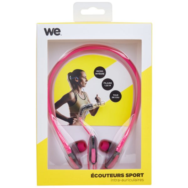 We Sport Wired Earphone Pink We Sport Wired Earphone Pink