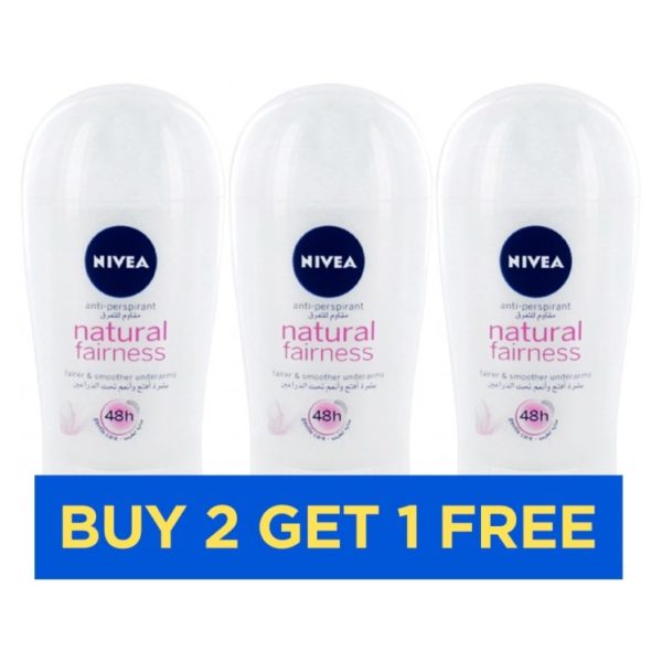 Nivea Natural Fairness Women Stick 40ml - Buy 2 Get 1 Free Nivea Natural Fairness Women Stick 40ml - Buy 2 Get 1 Free