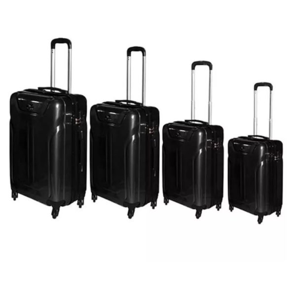 Highflyer Terminator Trolley Luggage Bag Black 4pc Set TH1609PPC4PC Highflyer Terminator Trolley Luggage Bag Black 4pc Set TH1609PPC4PC