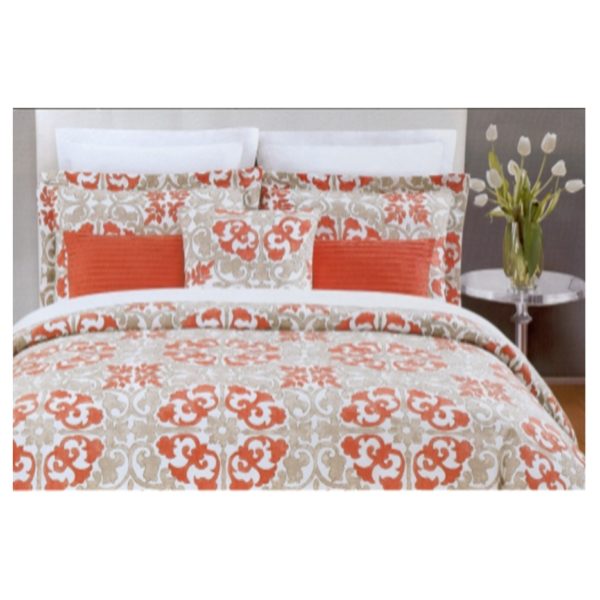 AIWA AI-510-8/144TC Qween Comforter Set 220x240cm Polycotton Print Red AIWA AI-510-8/144TC Qween Comforter Set 220x240cm Polycotton Print Red