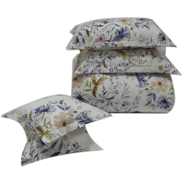 AIWA AI-583-5/144TC Double Comforter Set 220x240cm Polycotton Print Blue AIWA AI-583-5/144TC Double Comforter Set 220x240cm Polycotton Print Blue