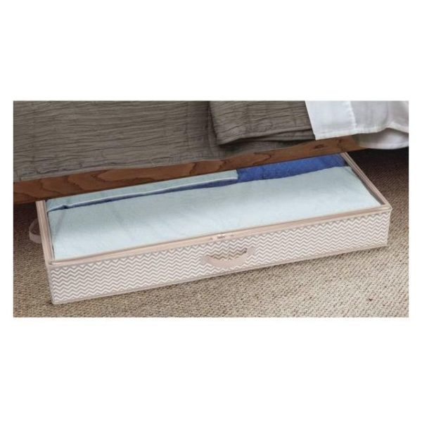 InterDesign Aldo Non-Woven Fabric Under Bed Storage Box Organizer, Linen ID05352ES InterDesign Aldo Non-Woven Fabric Under Bed Storage Box Organizer, Linen ID05352ES