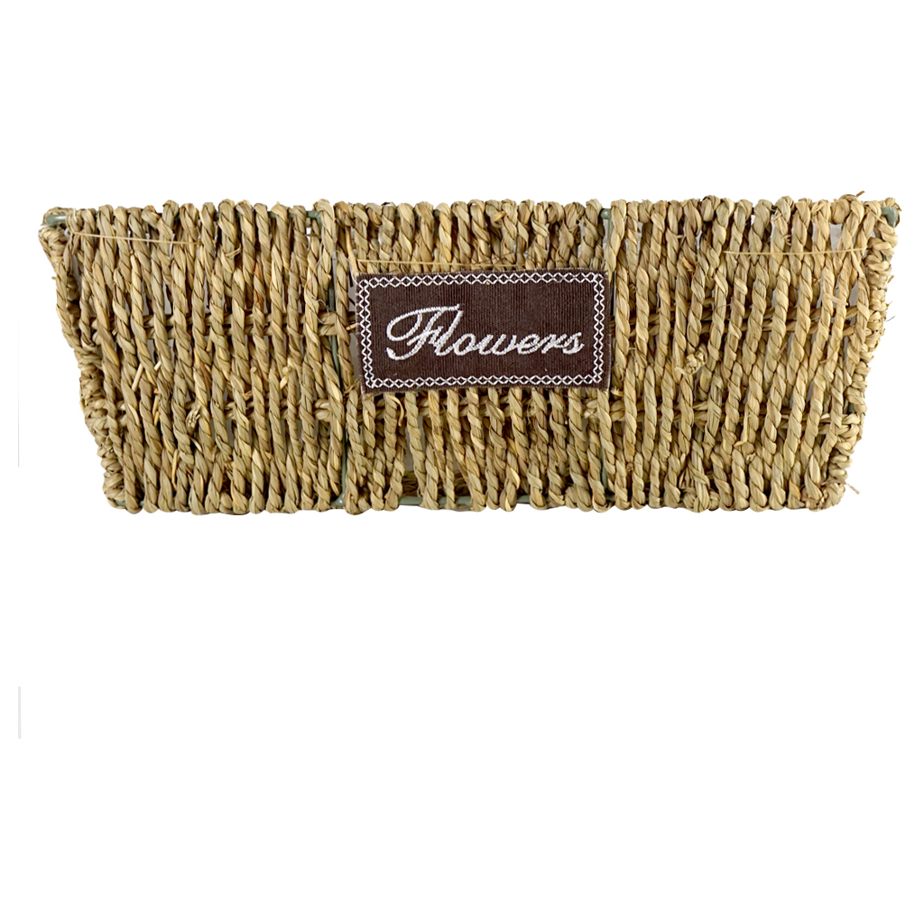 Rosso SDROSS27 Cane Rectangular Brown Basket