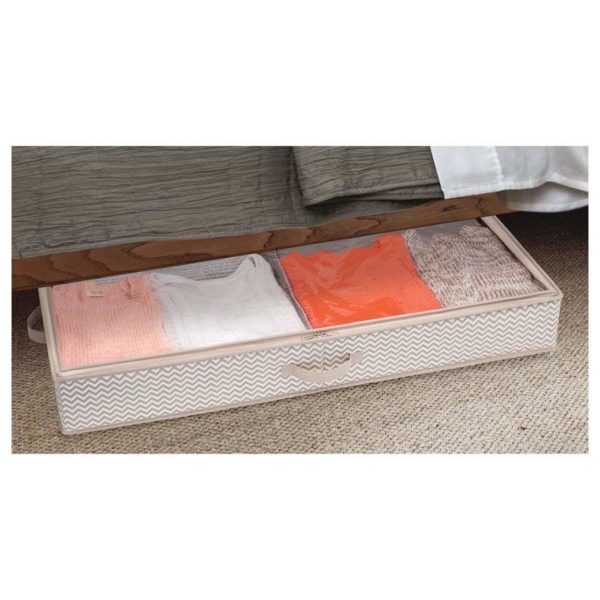InterDesign Aldo Non-Woven Fabric Under Bed Boot Storage Organizer - 4 Compartments – Linen ID05332ES InterDesign Aldo Non-Woven Fabric Under Bed Boot Storage Organizer - 4 Compartments – Linen ID05332ES