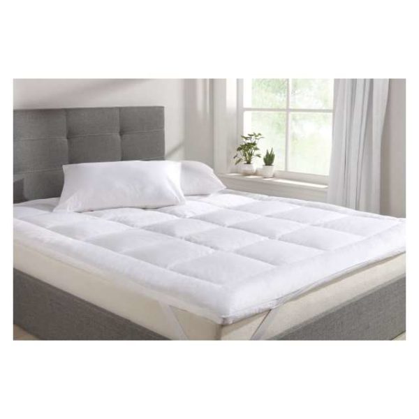 Kingtex Mattress Topper Queen 200x200cm White Kingtex Mattress Topper Queen 200x200cm White