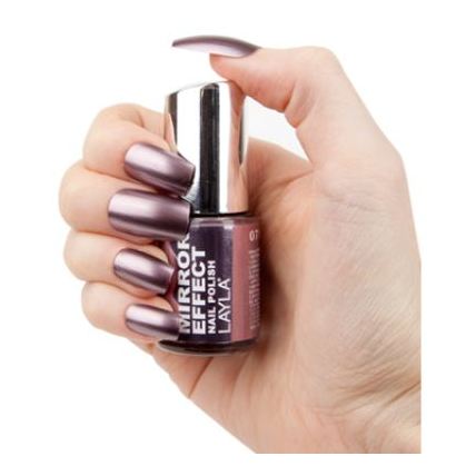 Layla Mirror effect Nail Polish Metal Plum 007 Layla Mirror effect Nail Polish Metal Plum 007