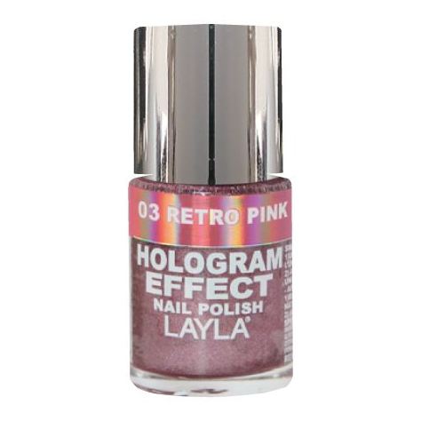 Layla Hologram effect Nail Polish Retro Pink 003 Layla Hologram effect Nail Polish Retro Pink 003