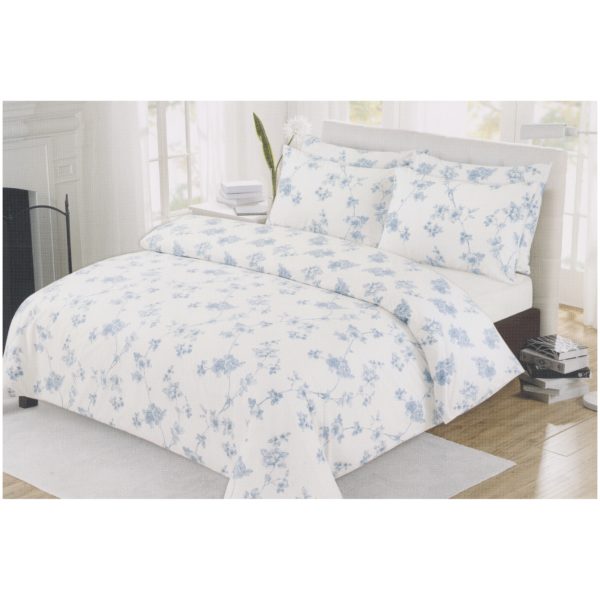 Buy Double Comforter Set 220x240cm Poly Cotton Print Blue White