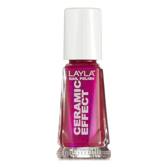 Layla Ceramic Effect Nail Polish Pop Pink 074 Layla Ceramic Effect Nail Polish Pop Pink 074