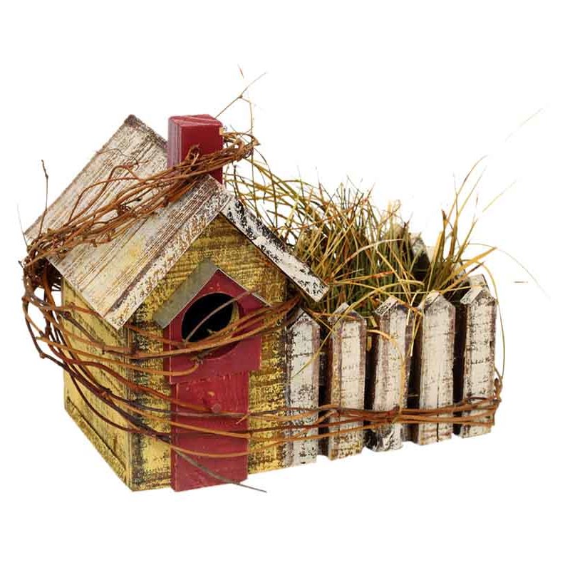 Moorni ELM20-021-001 Wooden Bird House In Brown