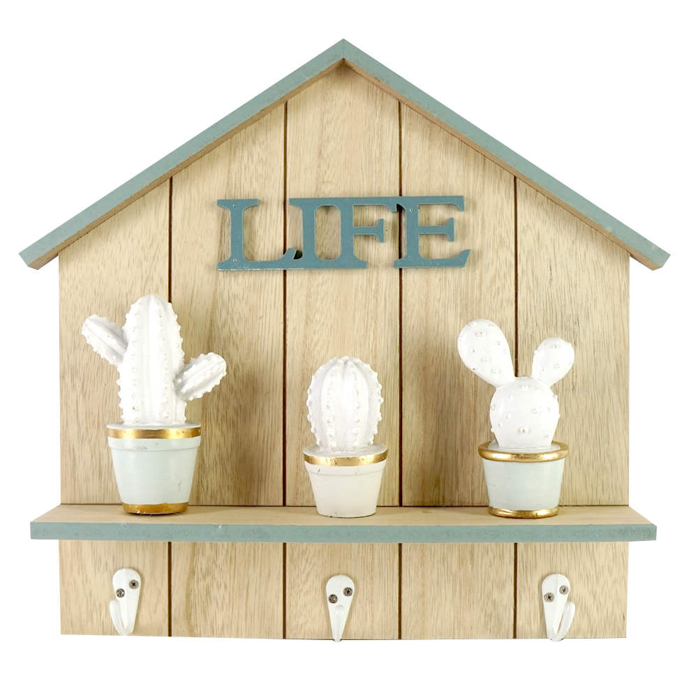 Rosso SDROSS19 Key Holder House and Cactus Grey