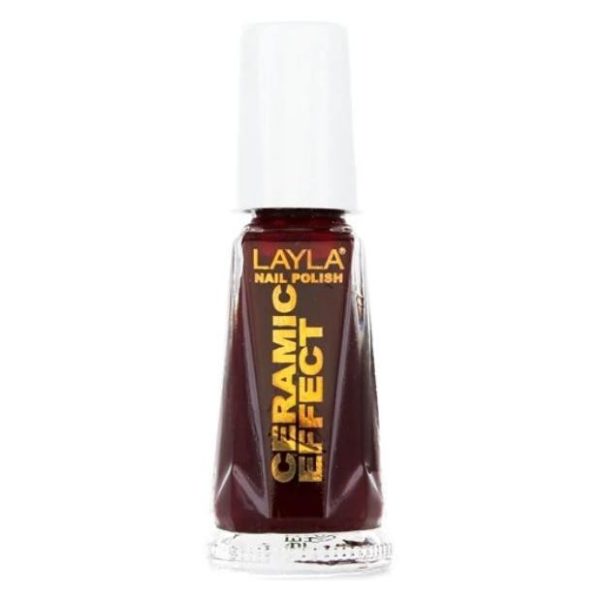 Layla Ceramic Effect Nail Polish Vamp Red 014 Layla Ceramic Effect Nail Polish Vamp Red 014